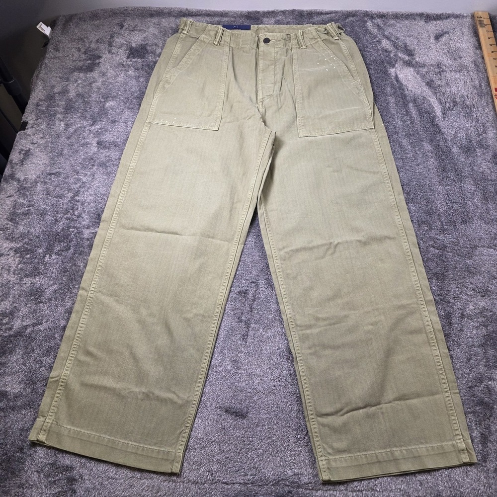 Polo Ralph Lauren Field Fatigue Pants 32x32 Distressed Utility Military Surplus - Picture 1 of 14